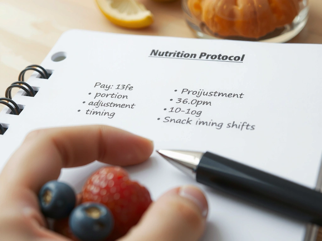 Handnotizen des Ernährungsberaters